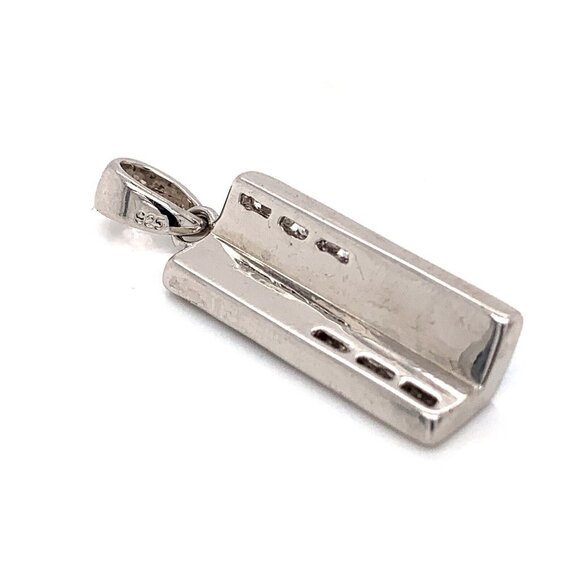 VTG Estate Sterling Silver, Opal & Cubic Zirconia Gorgeous Pendant!‎ 64 - Picture 7 of 7